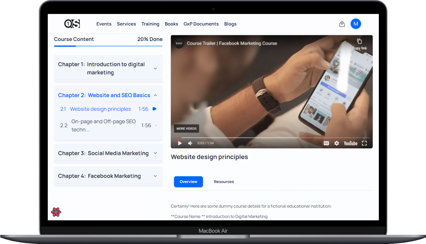 One Quality Solutions — screen 4
