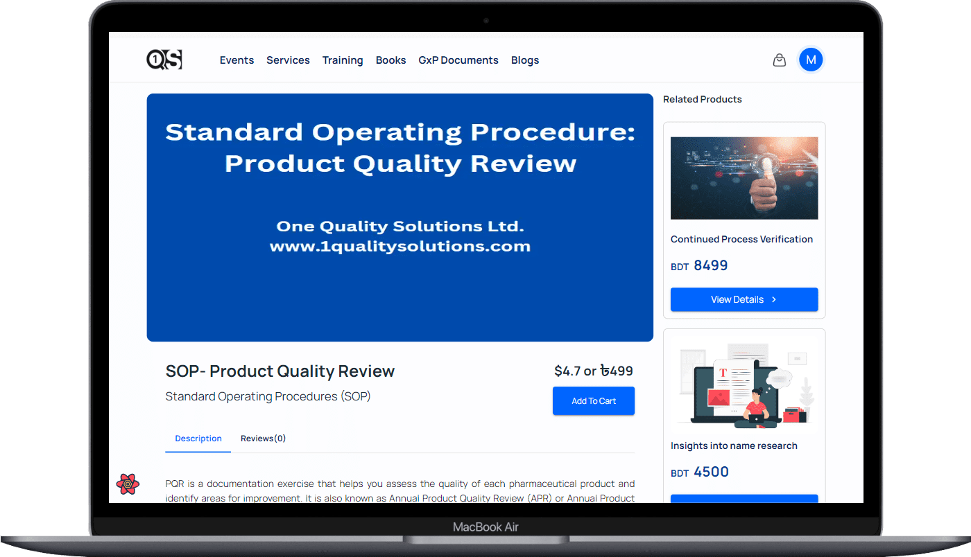 One Quality Solutions — screen 2
