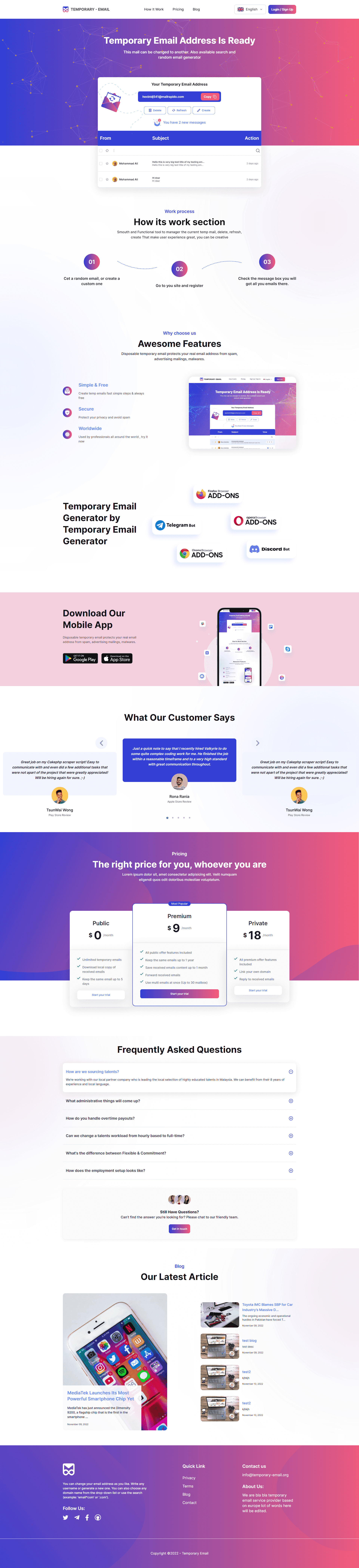 Mailrapido — Disposable Email Service